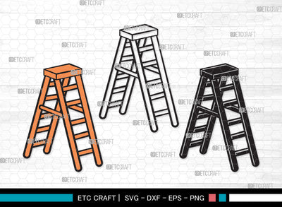 Ladder Clipart SVG, Step Ladder Svg, Ladder Svg, General Ladder Svg, Wooden Ladder Svg, Firefighter Ladder Svg, Ladder Clipart SVG ETC Craft 