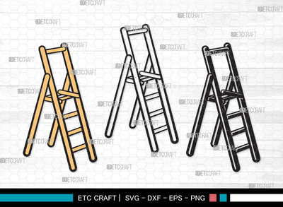 Ladder Clipart SVG, Step Ladder Svg, Ladder Svg, General Ladder Svg, Wooden Ladder Svg, Firefighter Ladder Svg, Ladder Clipart SVG ETC Craft 