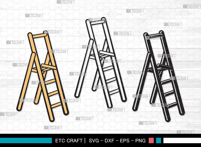 Ladder Clipart SVG, Step Ladder Svg, Ladder Svg, General Ladder Svg, Wooden Ladder Svg, Firefighter Ladder Svg, Ladder Clipart SVG ETC Craft 