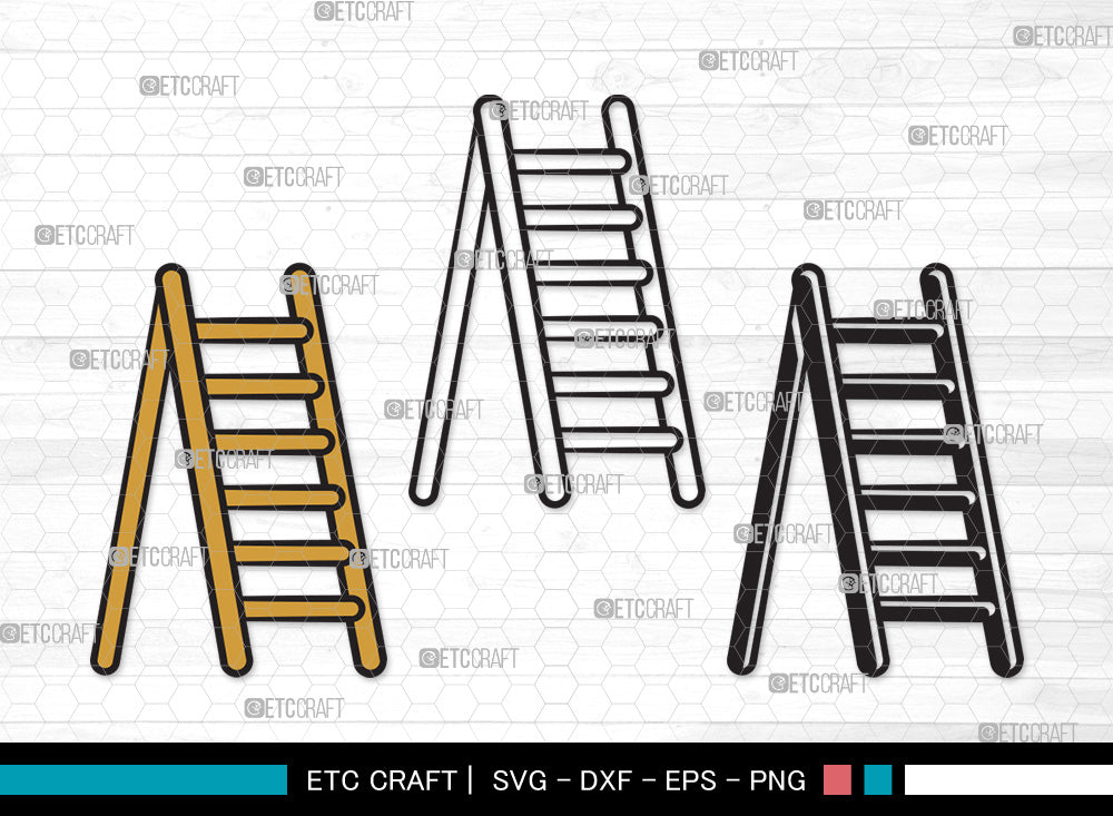Ladder Svg File Ladder Clipart SVG, Step Ladder Svg, Ladder Svg, General Ladder Svg ...
