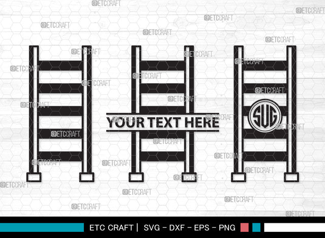 Ladder Monogram SVG, Step Ladder Svg, Ladder Svg, General Ladder Svg, Wooden Ladder Svg, Firefighter Ladder Svg, Ladder Monogram SVG ETC Craft 
