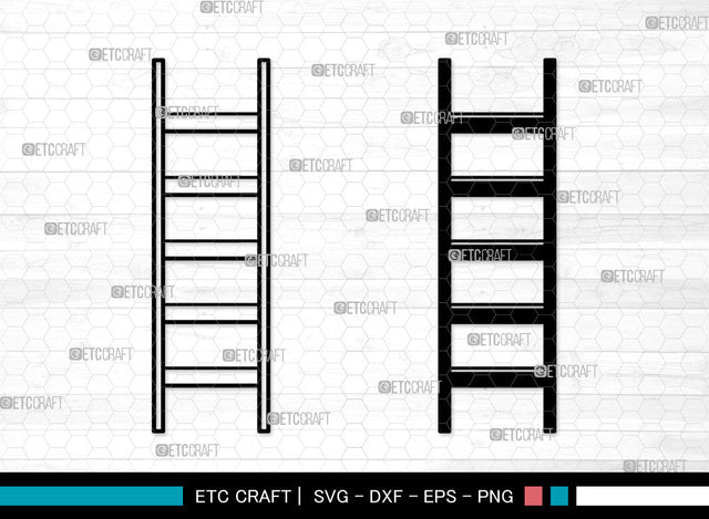 Ladder SVG, Step Ladder Svg, Ladder Icon Svg, Wooden Ladder Svg, Firefighter Ladder Svg, Ladder SVG ETC Craft 