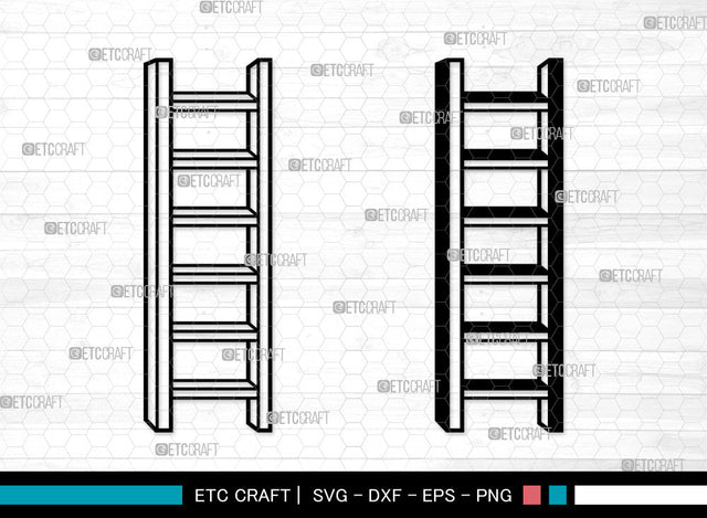 Ladder SVG, Step Ladder Svg, Ladder Icon Svg, Wooden Ladder Svg, Firefighter Ladder Svg, Ladder SVG ETC Craft 