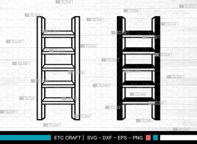 Ladder SVG, Step Ladder Svg, Ladder Icon Svg, Wooden Ladder Svg, Firefighter Ladder Svg, Ladder SVG ETC Craft 