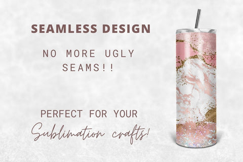 Lady Boss Tumbler Design Template Pink Agate 20oz Skinny Tumbler Sublimation TumblersByPhill 