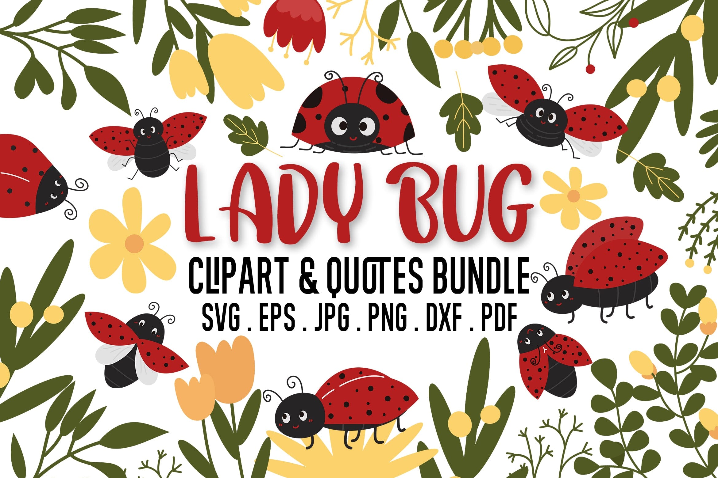 Ladybug Clipart, Lady Bug, Insect PNG, Sublimation Designs