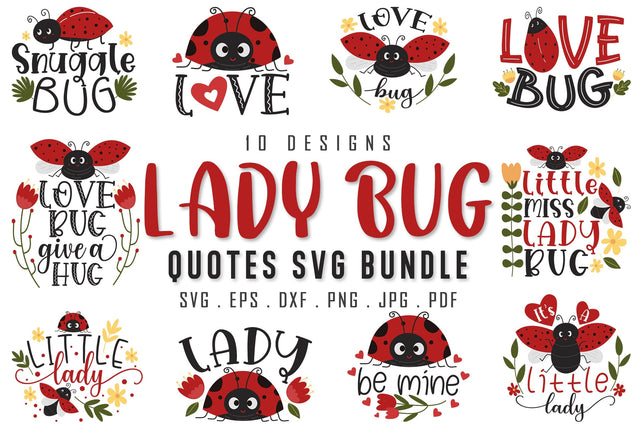 Lady Bug Quotes SVG Bundle SVG dapiyupi store 
