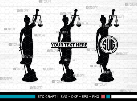 Lady Justice Monogram, Lady Justice Silhouette, Lady Justice SVG, Scale Of Justice Svg, Justice League Svg, SB00373 SVG ETC Craft 