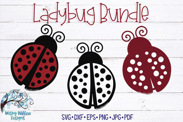 Ladybug Bundle SVG SVG Wispy Willow Designs 