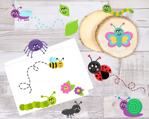 Ladybug Clipart - Summer - Butterfly - Spider - Bumblebee - Bugs Bundle SVG Crafty Mama Studios 