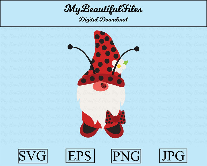 ladybug gnome SVG MyBeautifulFiles 