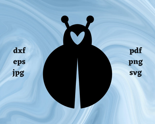 Ladybug Heart SVG Cut File SVG Northern Light SVG 
