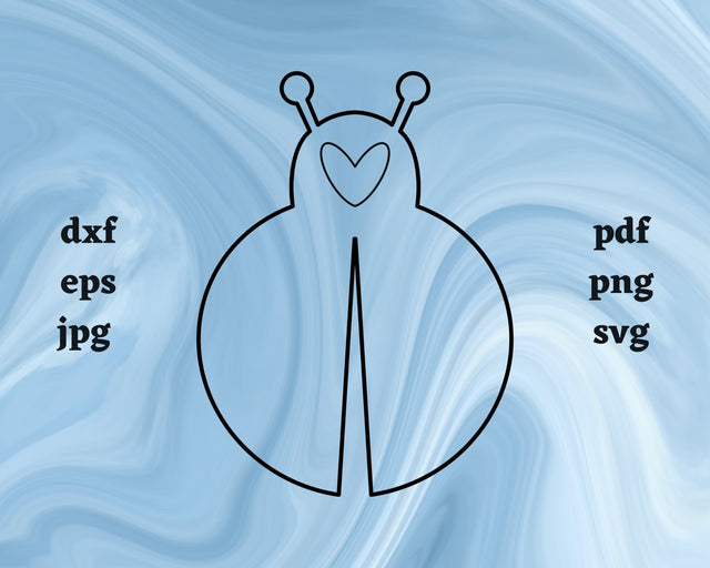Ladybug Heart SVG Cut File SVG Northern Light SVG 