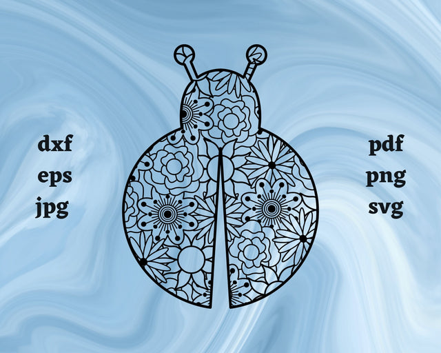 Ladybug Mandala SVG Cut File SVG Northern Light SVG 