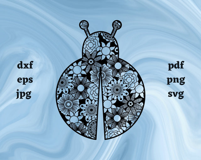 Ladybug Mandala SVG Cut File SVG Northern Light SVG 