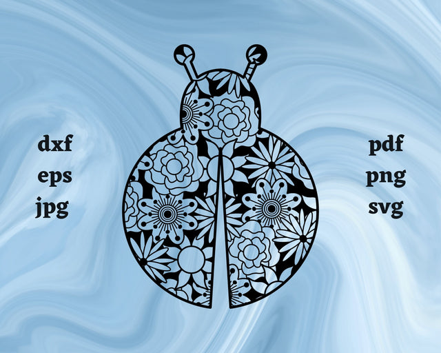 Ladybug Mandala SVG Cut File SVG Northern Light SVG 