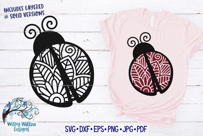 Ladybug Mandala SVGs SVG Wispy Willow Designs 