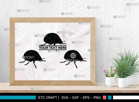 Ladybug Monogram, Ladybug Silhouette, Ladybug SVG, Beetle Svg, Bug Svg, Ladybird Svg, Insect Svg, SB00288 SVG ETC Craft 