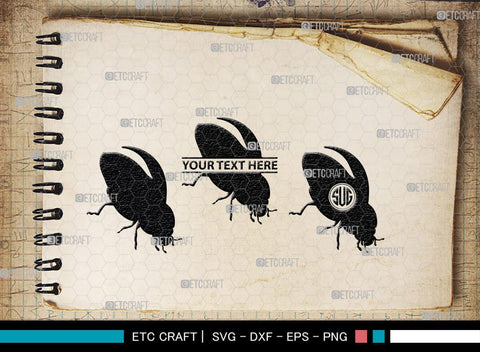 Ladybug Monogram, Ladybug Silhouette, Ladybug SVG, Beetle Svg, Bug Svg, Ladybird Svg, Insect Svg, SB00288 SVG ETC Craft 