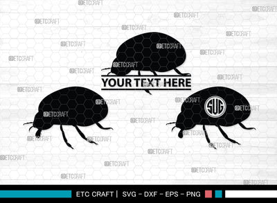 Ladybug Monogram, Ladybug Silhouette, Ladybug SVG, Beetle Svg, Bug Svg, Ladybird Svg, Insect Svg, SB00288 SVG ETC Craft 