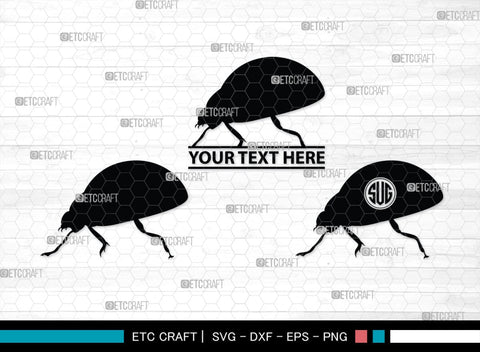 Ladybug Monogram, Ladybug Silhouette, Ladybug SVG, Beetle Svg, Bug Svg, Ladybird Svg, Insect Svg, SB00288 SVG ETC Craft 