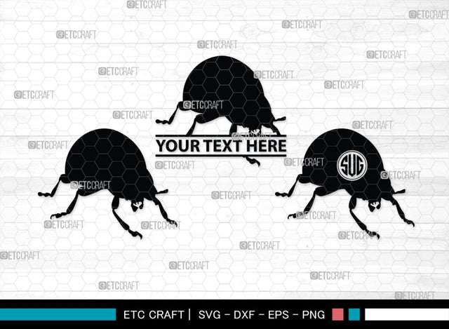 Ladybug Monogram, Ladybug Silhouette, Ladybug SVG, Beetle Svg, Bug Svg, Ladybird Svg, Insect Svg, SB00288 SVG ETC Craft 