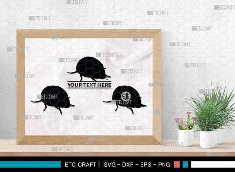 Ladybug Monogram, Ladybug Silhouette, Ladybug SVG, Beetle Svg, Bug Svg, Ladybird Svg, Insect Svg, SB00288 SVG ETC Craft 