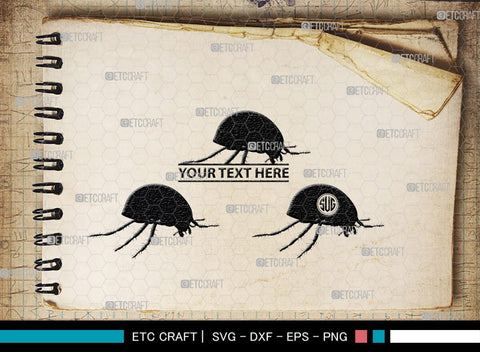 Ladybug Monogram, Ladybug Silhouette, Ladybug SVG, Beetle Svg, Bug Svg, Ladybird Svg, Insect Svg, SB00288 SVG ETC Craft 