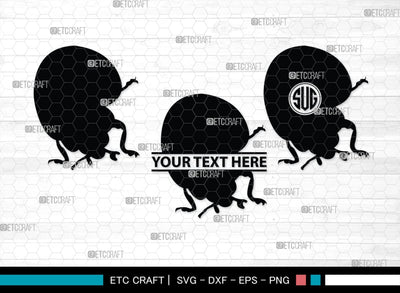 Ladybug Monogram, Ladybug Silhouette, Ladybug SVG, Beetle Svg, Bug Svg, Ladybird Svg, Insect Svg, SB00288 SVG ETC Craft 