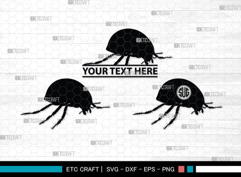 Ladybug Monogram, Ladybug Silhouette, Ladybug SVG, Beetle Svg, Bug Svg, Ladybird Svg, Insect Svg, SB00288 SVG ETC Craft 