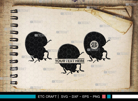 Ladybug Monogram, Ladybug Silhouette, Ladybug SVG, Beetle Svg, Bug Svg, Ladybird Svg, Insect Svg, SB00288 SVG ETC Craft 