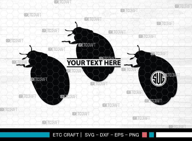 Ladybug Monogram, Ladybug Silhouette, Ladybug SVG, Beetle Svg, Bug Svg, Ladybird Svg, Insect Svg, SB00288 SVG ETC Craft 