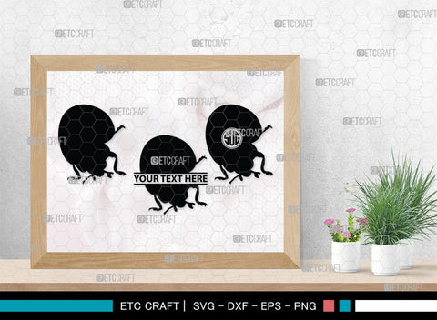 Ladybug Monogram, Ladybug Silhouette, Ladybug SVG, Beetle Svg, Bug Svg, Ladybird Svg, Insect Svg, SB00288 SVG ETC Craft 