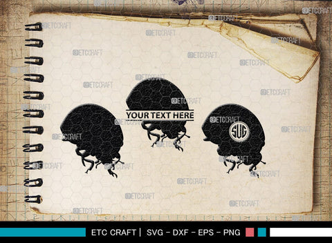 Ladybug Monogram, Ladybug Silhouette, Ladybug SVG, Beetle Svg, Bug Svg, Ladybird Svg, Insect Svg, SB00288 SVG ETC Craft 