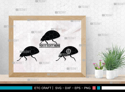 Ladybug Monogram, Ladybug Silhouette, Ladybug SVG, Beetle Svg, Bug Svg, Ladybird Svg, Insect Svg, SB00288 SVG ETC Craft 