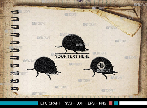 Ladybug Monogram, Ladybug Silhouette, Ladybug SVG, Beetle Svg, Bug Svg, Ladybird Svg, Insect Svg, SB00288 SVG ETC Craft 