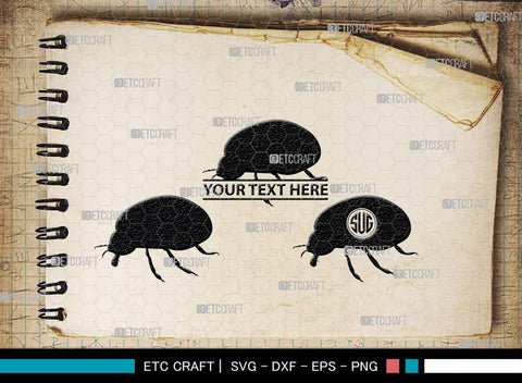 Ladybug Monogram, Ladybug Silhouette, Ladybug SVG, Beetle Svg, Bug Svg, Ladybird Svg, Insect Svg, SB00288 SVG ETC Craft 