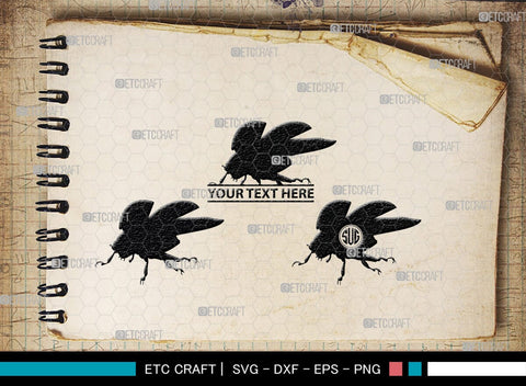 Ladybug Monogram, Ladybug Silhouette, Ladybug SVG, Beetle Svg, Bug Svg, Ladybird Svg, Insect Svg, SB00288 SVG ETC Craft 