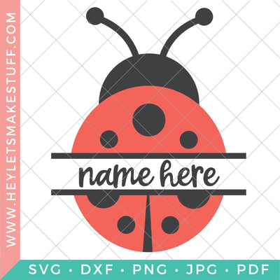 Ladybug Monogram SVG Hey Let's Make Stuff 