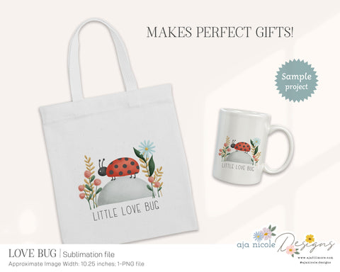 Ladybug Sublimation File Sublimation Aja Nicole Designs 