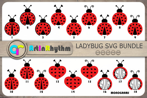 Ladybug Svg Bundle, Ladybugs Svg, Ladybug Cliparts, Bugs Svg, Insects Svg SVG Artinrhythm shop 