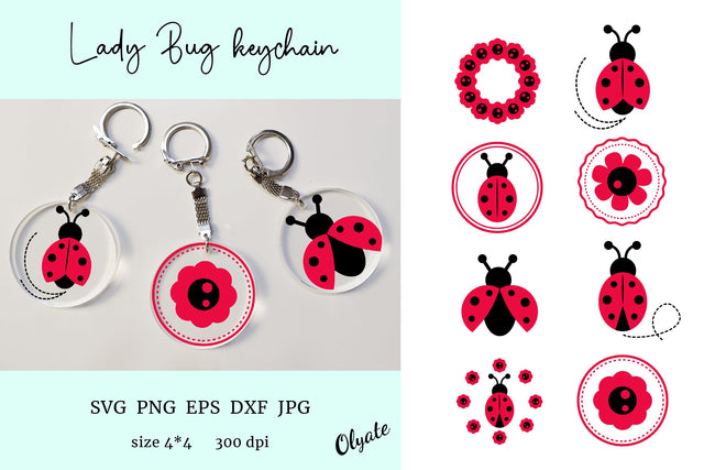 Ladybug SVG. Ladybug Keychain SVG. Keychain SVG SVG Olga Terlyanskaya 