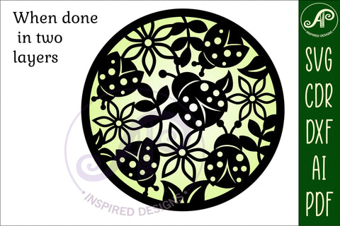 Ladybug wall art sign, SVG file. vector file SVG APInspireddesigns 