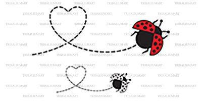 Ladybug with heart SVG TribaliumArtSF 