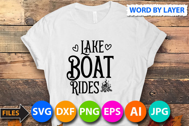 Lake Boat Rides SVG Cut FIle SVG BlackCatsMedia 