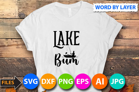 Lake Bum SVG Cut File SVG BlackCatsMedia 