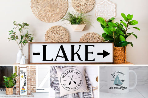 Lake Bundle of 13 SVG Cut Files for Crafting SVG Lettershapes 