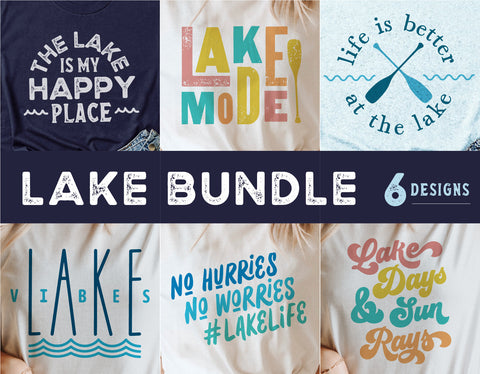 Lake Bundle svg, Lake Cut Files, svg dxf eps png, Lake Life Bundle, Lake Sublimation File, Silhouette, Cricut, Digital File, Lake House Art SVG Midday SVG 