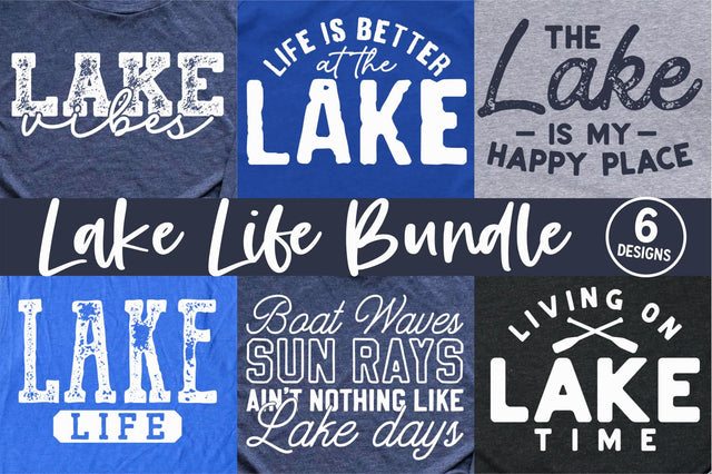 Lake Bundle svg - Lake Cut Files - svg - dxf - eps - png - Lake Sublimation File - Silhouette - Cricut - Digital File SVG Svg Cuttables 
