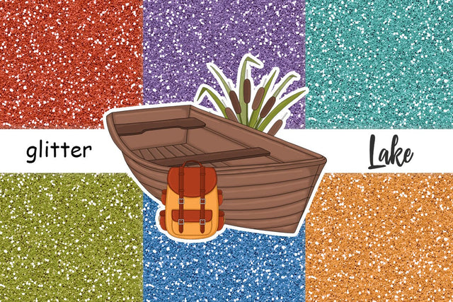 Lake Glitter | Nautical Background Digital Pattern GlamArtZhanna 